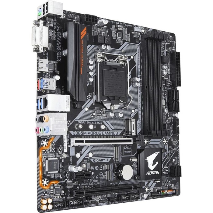Материнская плата Gigabyte B360M AORUS GAMING 3, Soc-1151v2, Intel B360, 4xDDR4, mATX, Ret