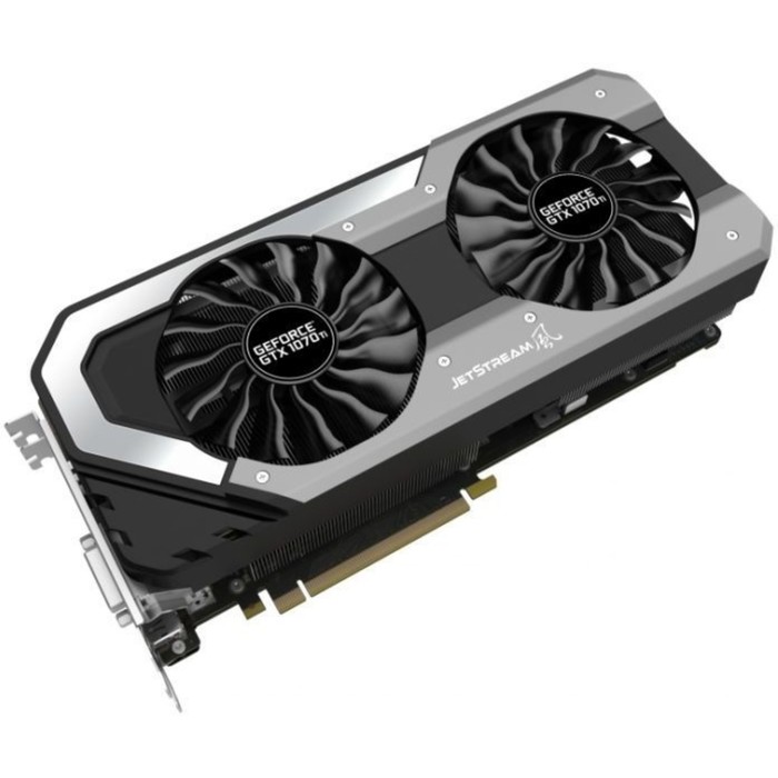 Видеокарта Palit GeForce GTX 1070Ti Super Jetstream 8G,256bit,GDDR5,1607/8000,DVI,HDMI,DP,Ret 3657