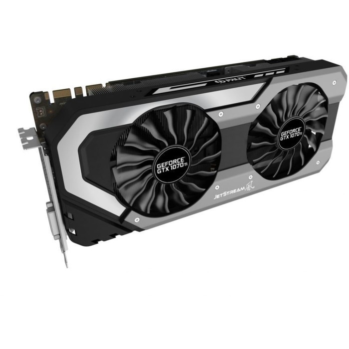 Видеокарта Palit GeForce GTX 1070Ti Super Jetstream 8G,256bit,GDDR5,1607/8000,DVI,HDMI,DP,Ret 3657