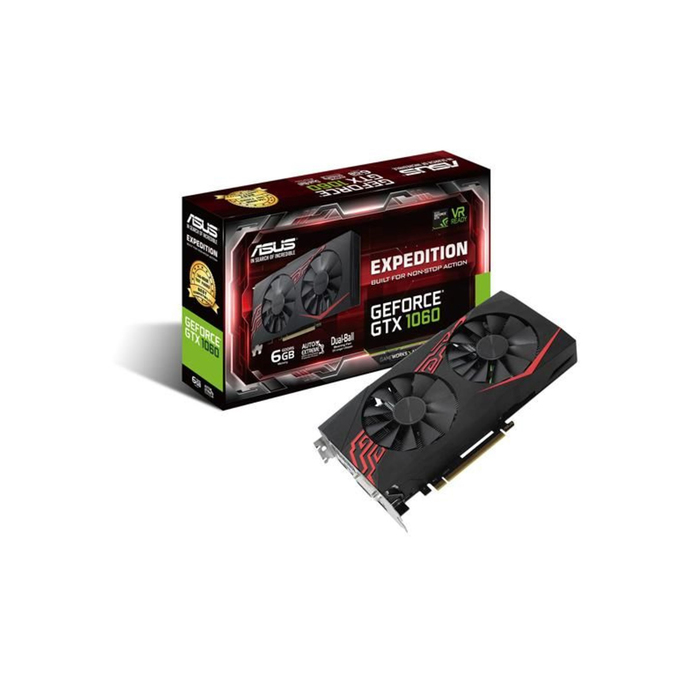 Видеокарта Asus GeForce GTX 1060 Expedition, 6G, 192bit, GDDR5, 1506/8008, Ret