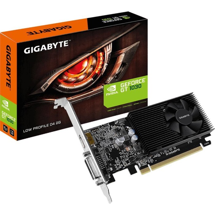Видеокарта Gigabyte GeForce GT 1030 (GV-N1030D4-2GL) 2G,64bit,DDR4,1177/2100