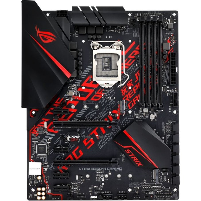 Материнская плата Asus ROG STRIX B360-H GAMING, Soc-1151v2, Intel B360, 4xDDR4, ATX, Ret