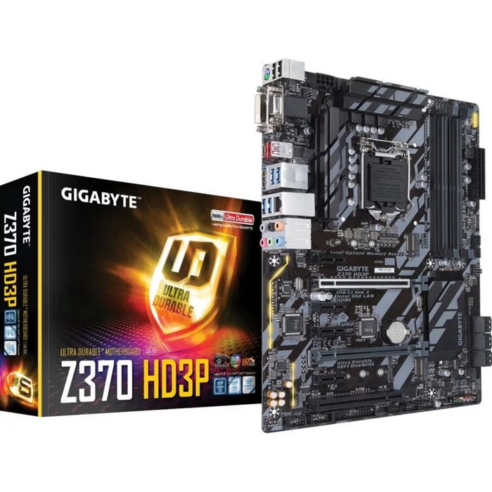 Материнская плата Gigabyte Z370 HD3P, Soc-1151v2, Intel Z370, 4xDDR4, ATX, Ret
