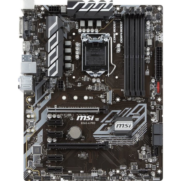 Материнская плата MSI B360-A PRO, Soc-1151v2, Intel B360, 4xDDR4, ATX, Ret