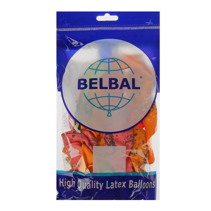 Шар латексный 14" Девочка с бантиком, 25шт., МИКС