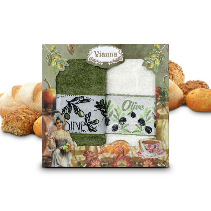 Комплект полотенец, размер 50х70 см-2 шт., махра 8064-03