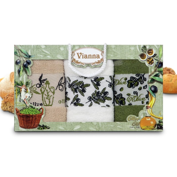 Комплект полотенец, размер 30х50 см-3 шт., махра 8062/04