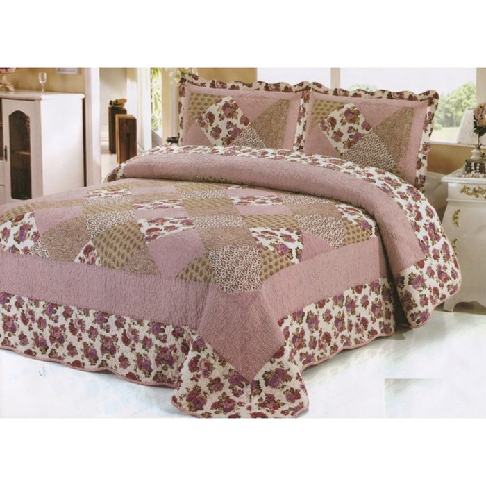 Комплект Pachwork: покрывало 230 × 250 см, наволочки 50 × 70 см - 2 шт