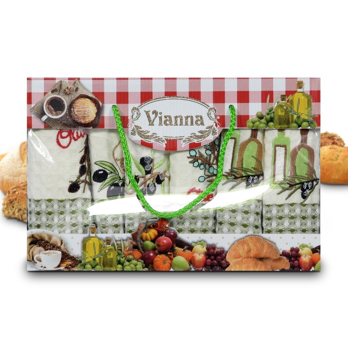 Комплект полотенец, размер 30х50 см-6 шт., вафля 8052-05