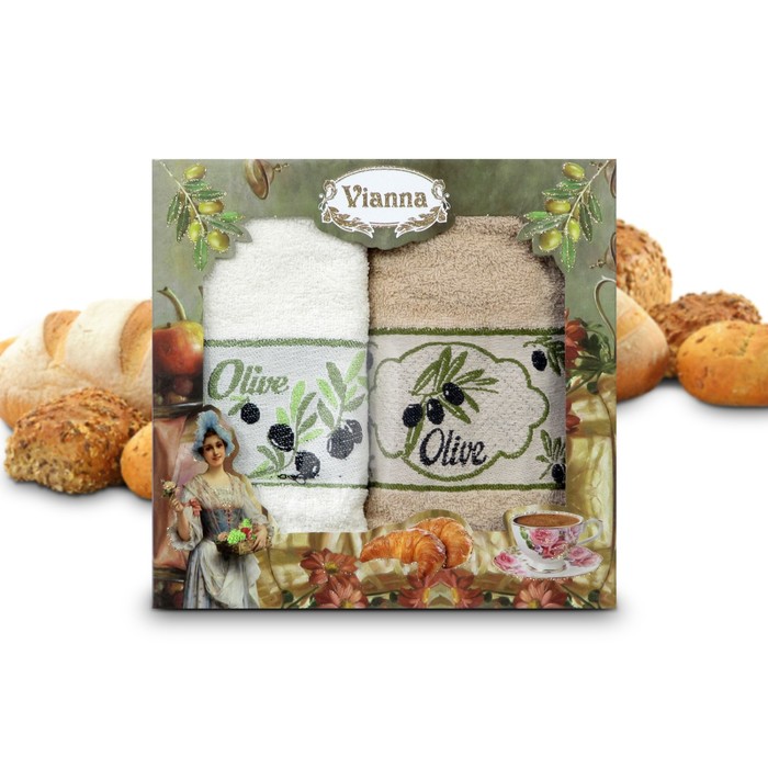 Комплект полотенец, размер 50х70 см-2 шт., махра 8064-05