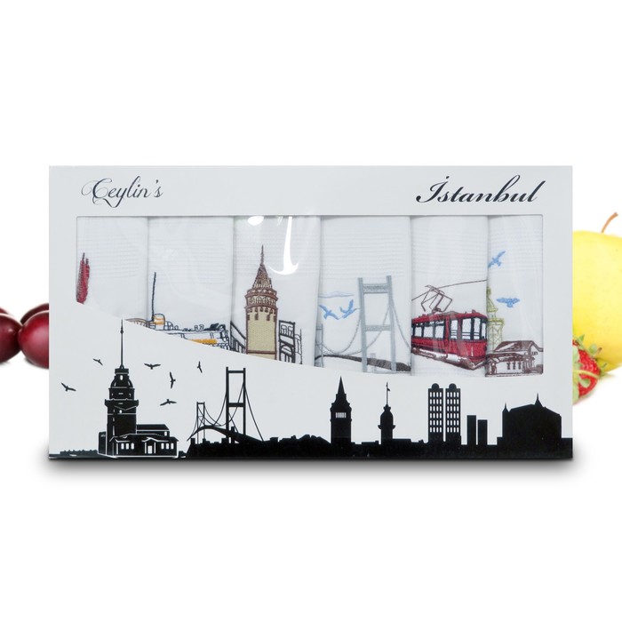 Комплект полотенец, размер 40х60 см-6 шт., вафля 8063-01