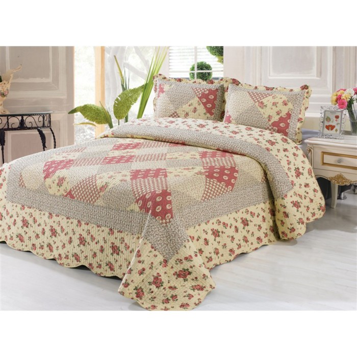 Комплект Pachwork: покрывало 230 × 250 см, наволочки 50 × 70 см - 2 шт