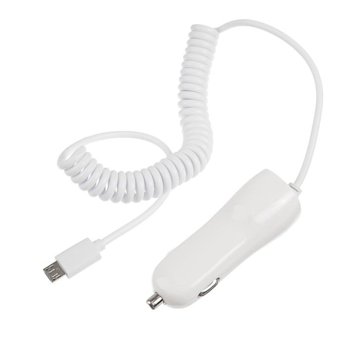 Зарядное устройство автомобильное Jet.A UC-S17, microUSB, белое