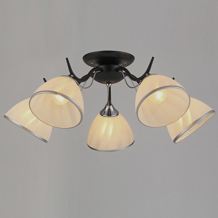 Люстра "Дармера" 5х60Вт E27 венге-хром 62x62x24 см.