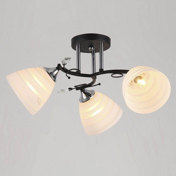 Люстра "Ванесса" 3х40Вт E27 венге-хром 50,5x50,5x24 см.