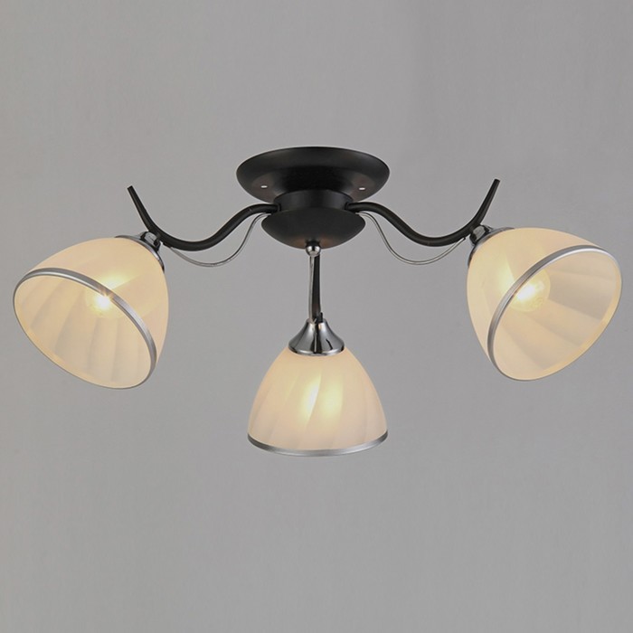 Люстра "Дармера" 3х60Вт E27 венге-хром 62x62x24 см.