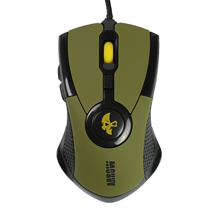 Мышь проводная игровая Jet.A ARROW JA-GH35 зелёная (800/1200/1600/2400 dpi, 6 кнопок, USB)