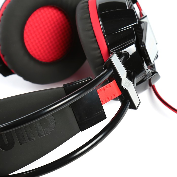 Игровая стереогарнитура с LED-подсвет и объем звучанием+вибро Jet.A GHP-400 PRO чёрно-красн