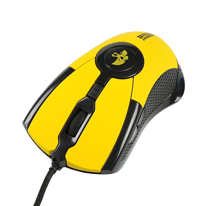 Мышь проводная игровая Jet.A ARROW JA-GH35 жёлтая (800/1200/1600/2400 dpi, 6 кнопок, USB)