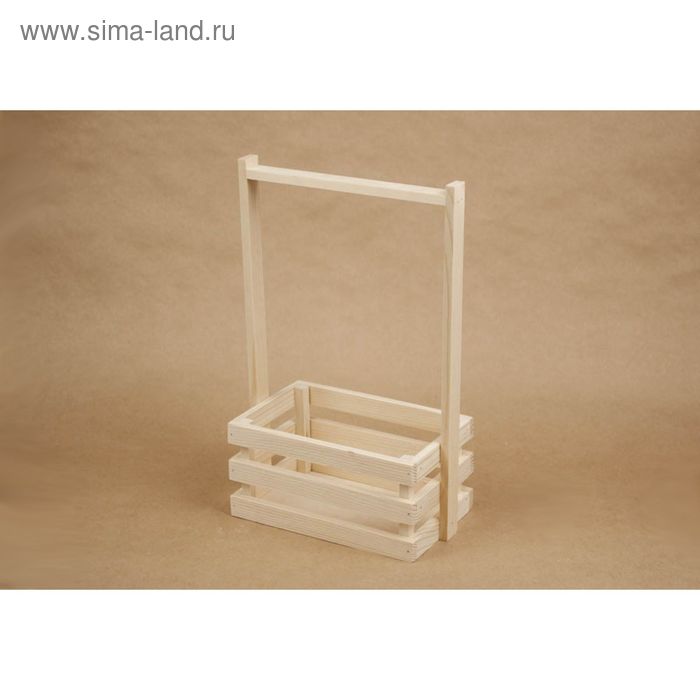 

Кашпо деревянное 20×13×34 см "Classic", трёхреечное, с ручкой, натуральный Дарим Красиво