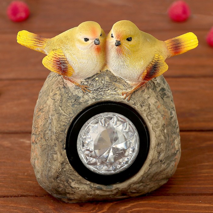 Садовая фигура светящаяся "Птички" 8,5х13х13,5 см