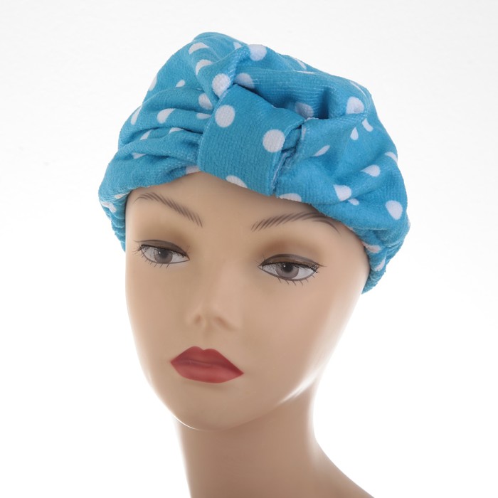 Чалма для сауны/душа "Горох", микрофибра, цвета МИКС