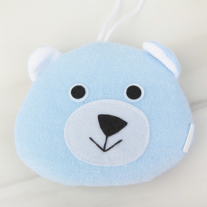 Мочалка детская "Зверюшки" 13х12 см, животные МИКС