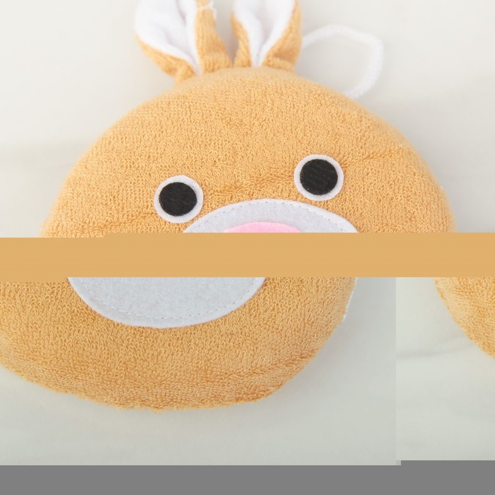 Мочалка детская "Зверюшки" 13х12 см, животные МИКС