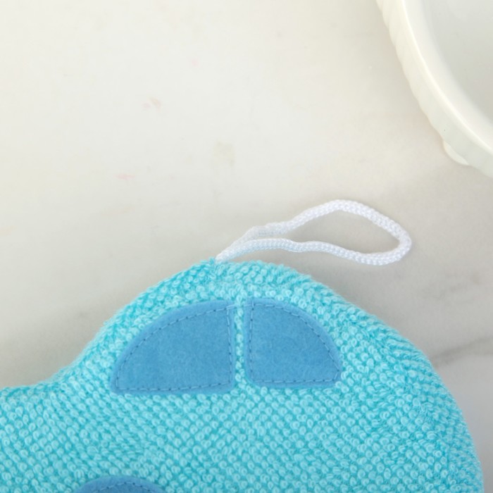 Мочалка детская "Машинка"14х10 см, цвет МИКС