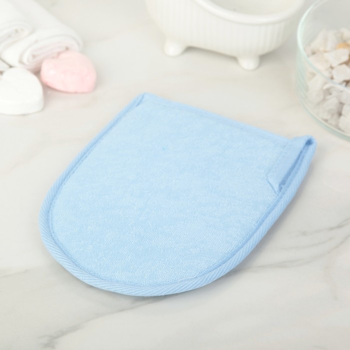 Мочалка массажная 20х15 см, нейлон, цвет МИКС