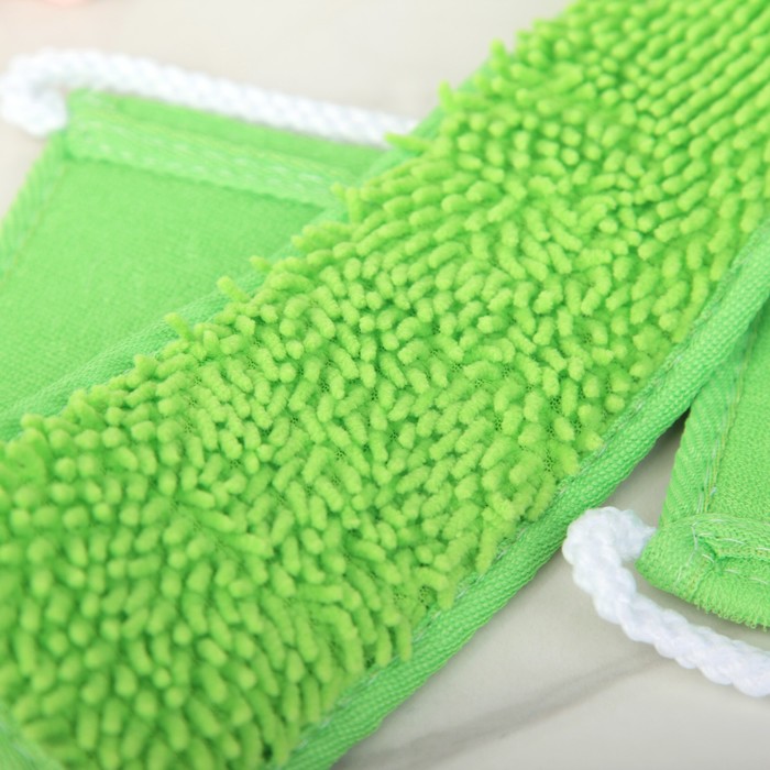 Мочалка-лента массажная 68х8 см, МИКС микрофибра