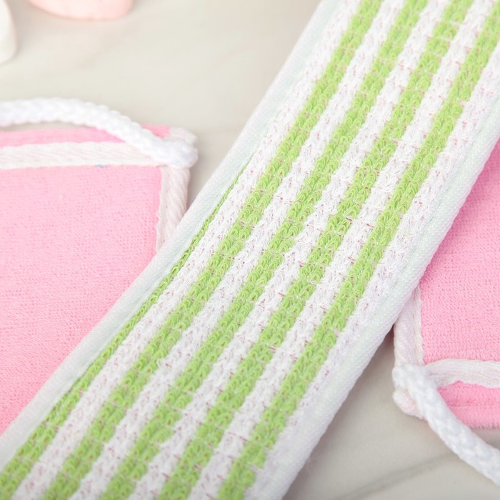 Мочалка-лента массажная 68х8 см, сизаль, цвет МИКС