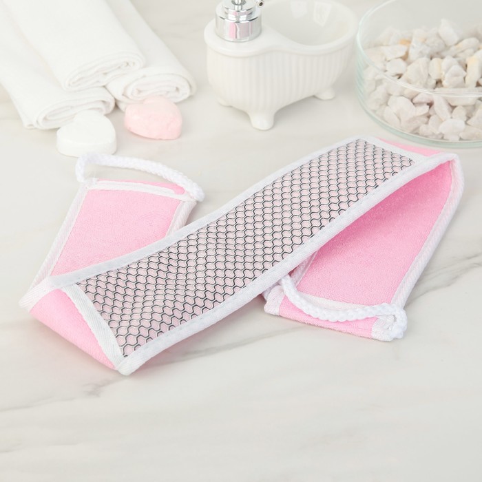 Мочалка-лента массажная 68х8 см, сизаль, цвет МИКС