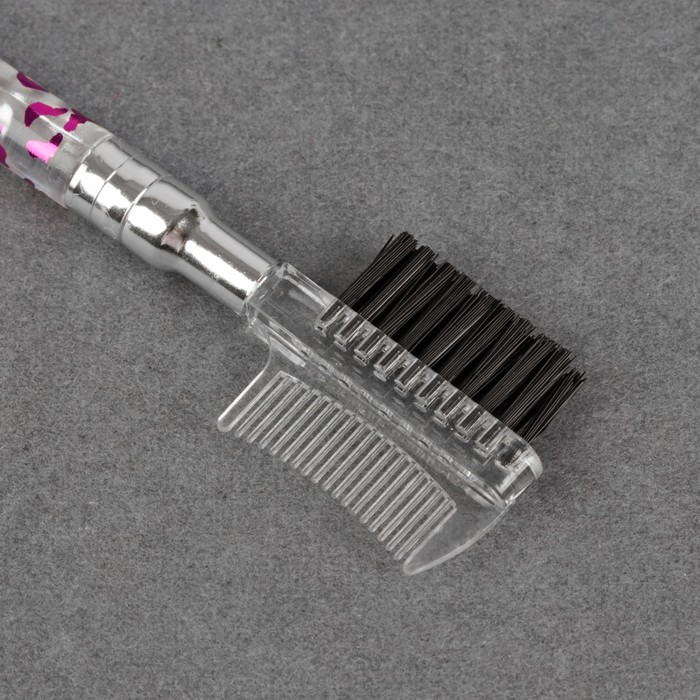 Расчёска-щёточка для бровей и ресниц, 11,5см, цвет прозрачный/МИКС