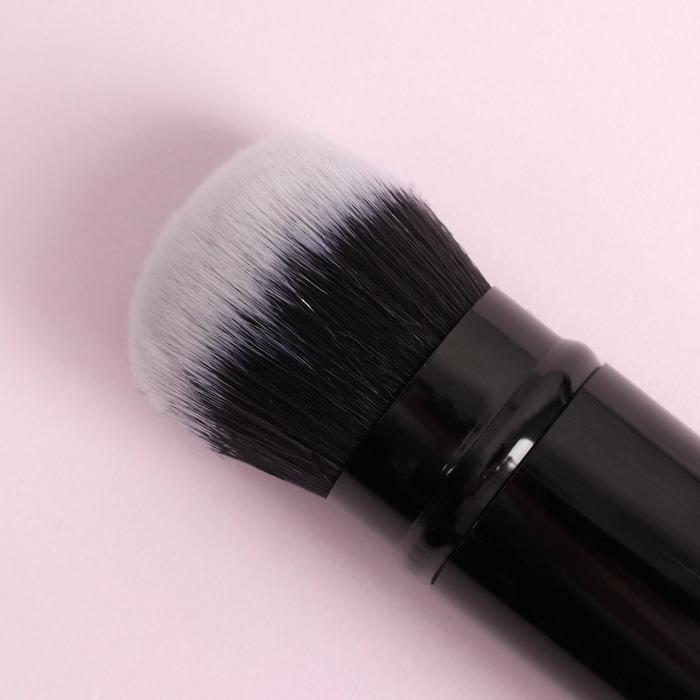Кисть для макияжа/пудры и румян, выдвижная, цвет чёрный