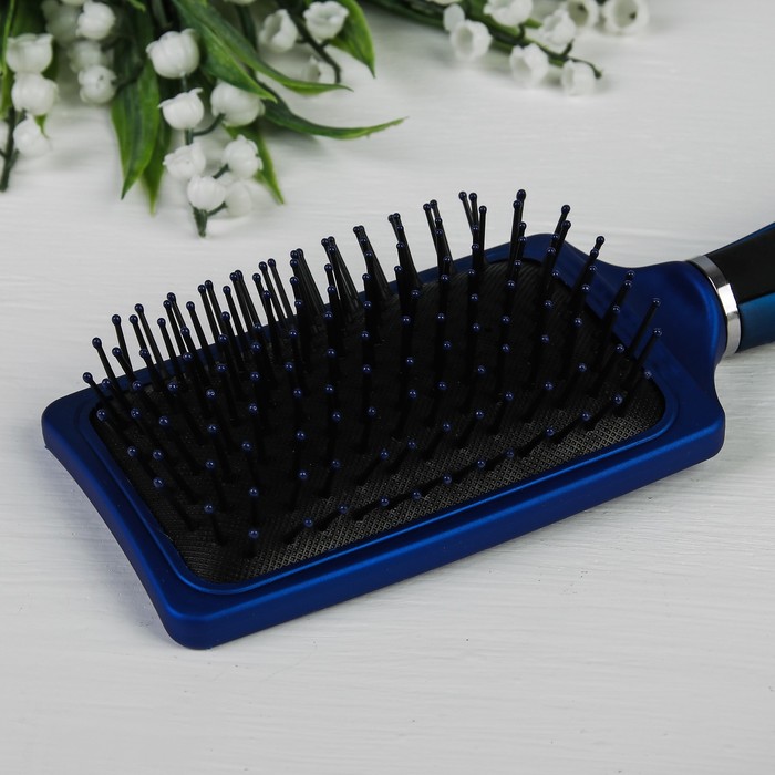 Набор расчёсок, 2 предмета: широка, с ручкой, цвет синий