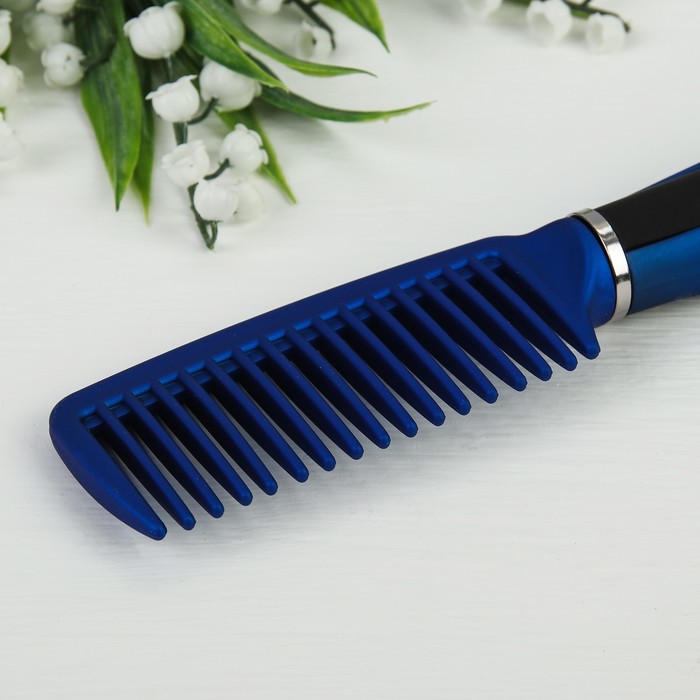 Набор расчёсок, 2 предмета: широка, с ручкой, цвет синий