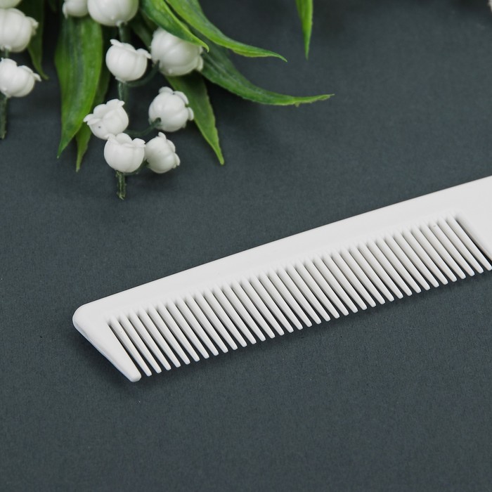 Набор расчесок, 2 предмета: с хвостиком, комбинированная, цвет белый