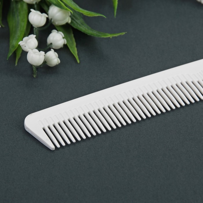 Набор расчесок, 2 предмета: с хвостиком, комбинированная, цвет белый
