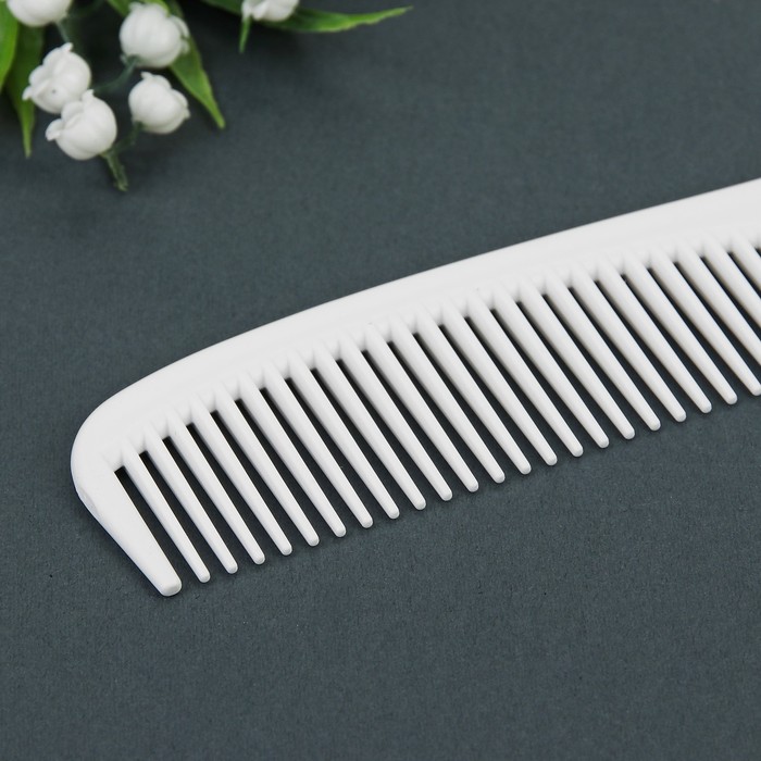 Набор расчесок, 2 предмета: с хвостиком, с ручкой, цвет белый