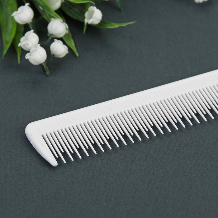 Набор расчесок, 2 предмета: с хвостиком, с ручкой, цвет белый