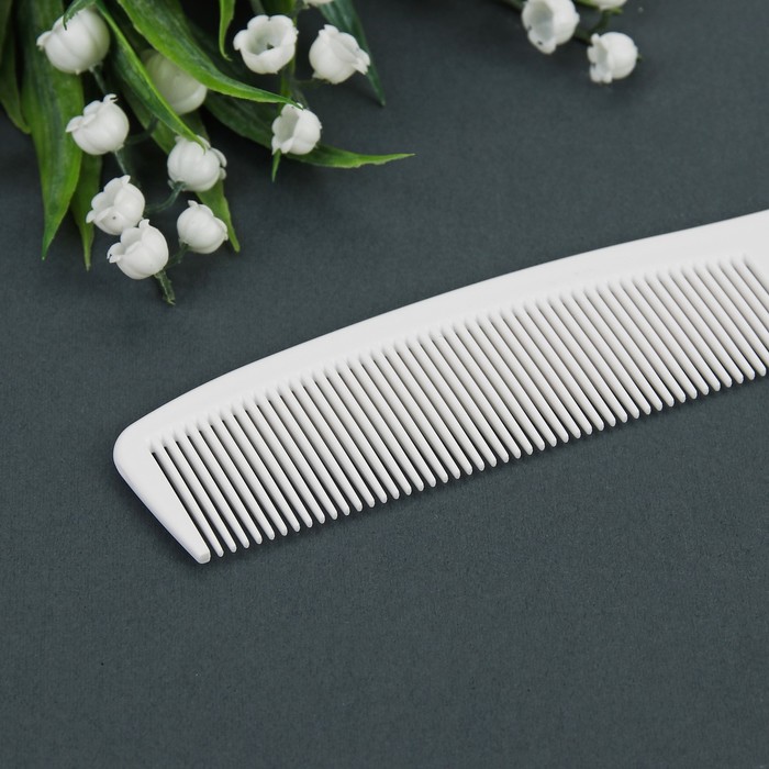 Набор расчесок, 3 предмета: с хвостиком, комбинированная, простая, цвет белый