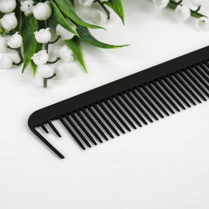 Набор расчесок, 2 предмета: с хвостиком, комбинированная, цвет чёрный