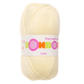

Пряжа "Bonbon luks" 100% акрил 240м/100г (98223 белый)