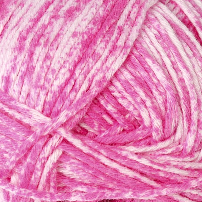 Пряжа "Denim" 100% хлопок 140м/50гр (115-13 ярко-розовый меланж)