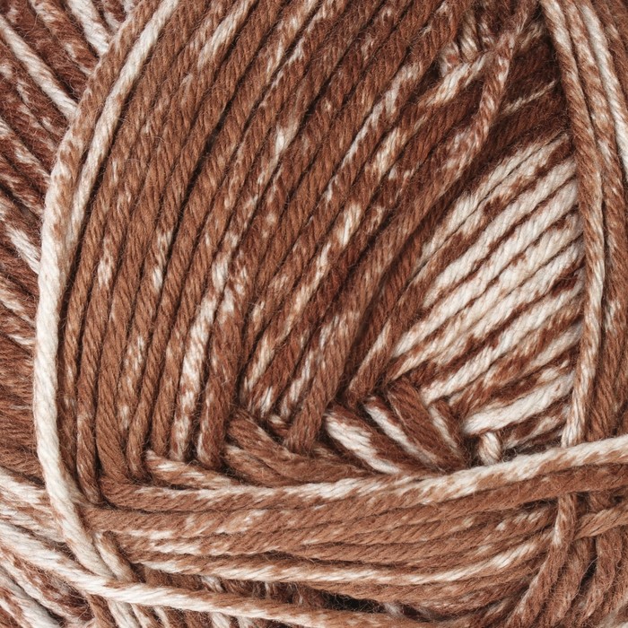 Пряжа "Denim" 100% хлопок 140м/50гр (115-18 коричневый меланж)