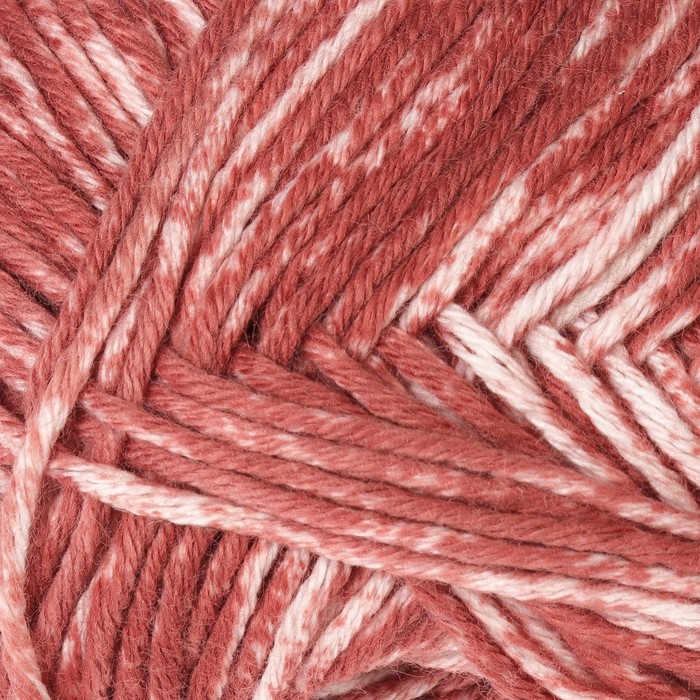 Пряжа "Denim" 100% хлопок 140м/50гр (115-24 коралловый меланж)