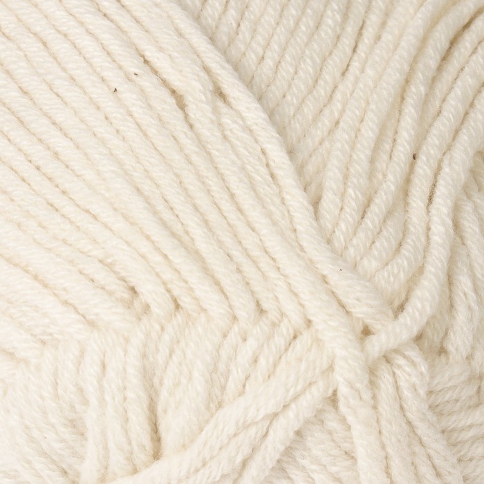 Пряжа "Denim" 60% хлопок, 40% акрил 200м/100гр (11572 молочный)