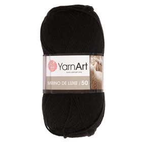 

Пряжа "Merino de luxe 50" 50% шерсть, 50% акрил 280м/100г (585 черный)