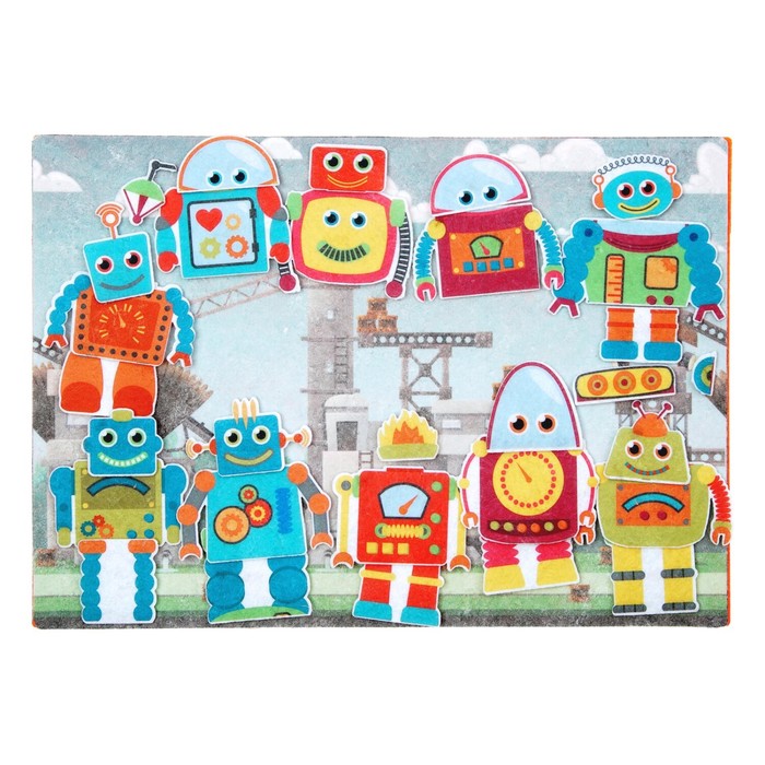 Дидактический набор с игровым полем &quot;Робот-конструктор&quot;, 30 деталей